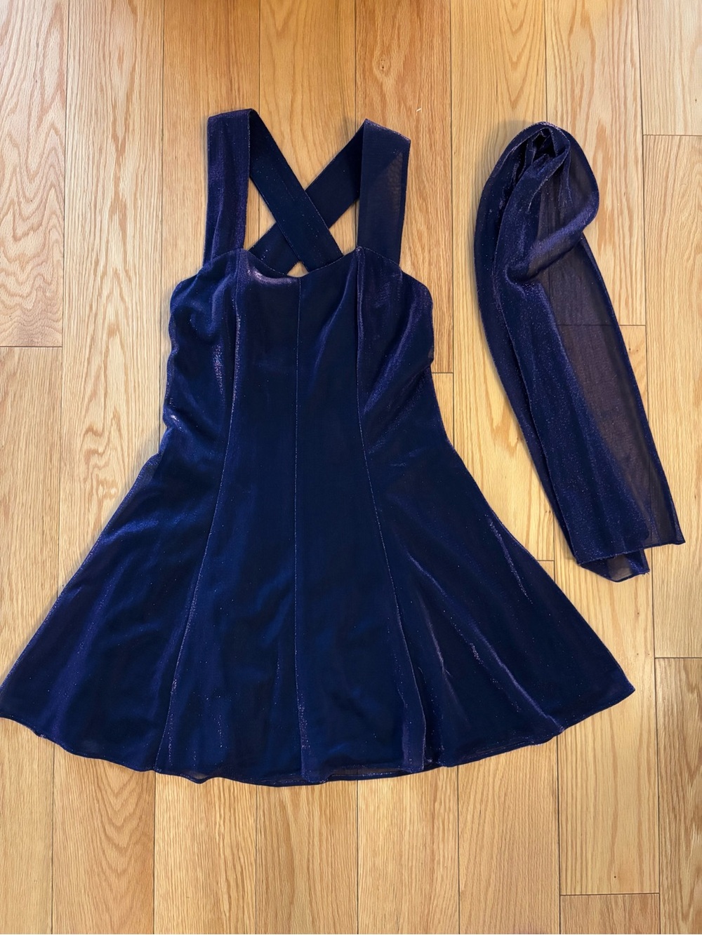 Metallic Purple Mini Dress